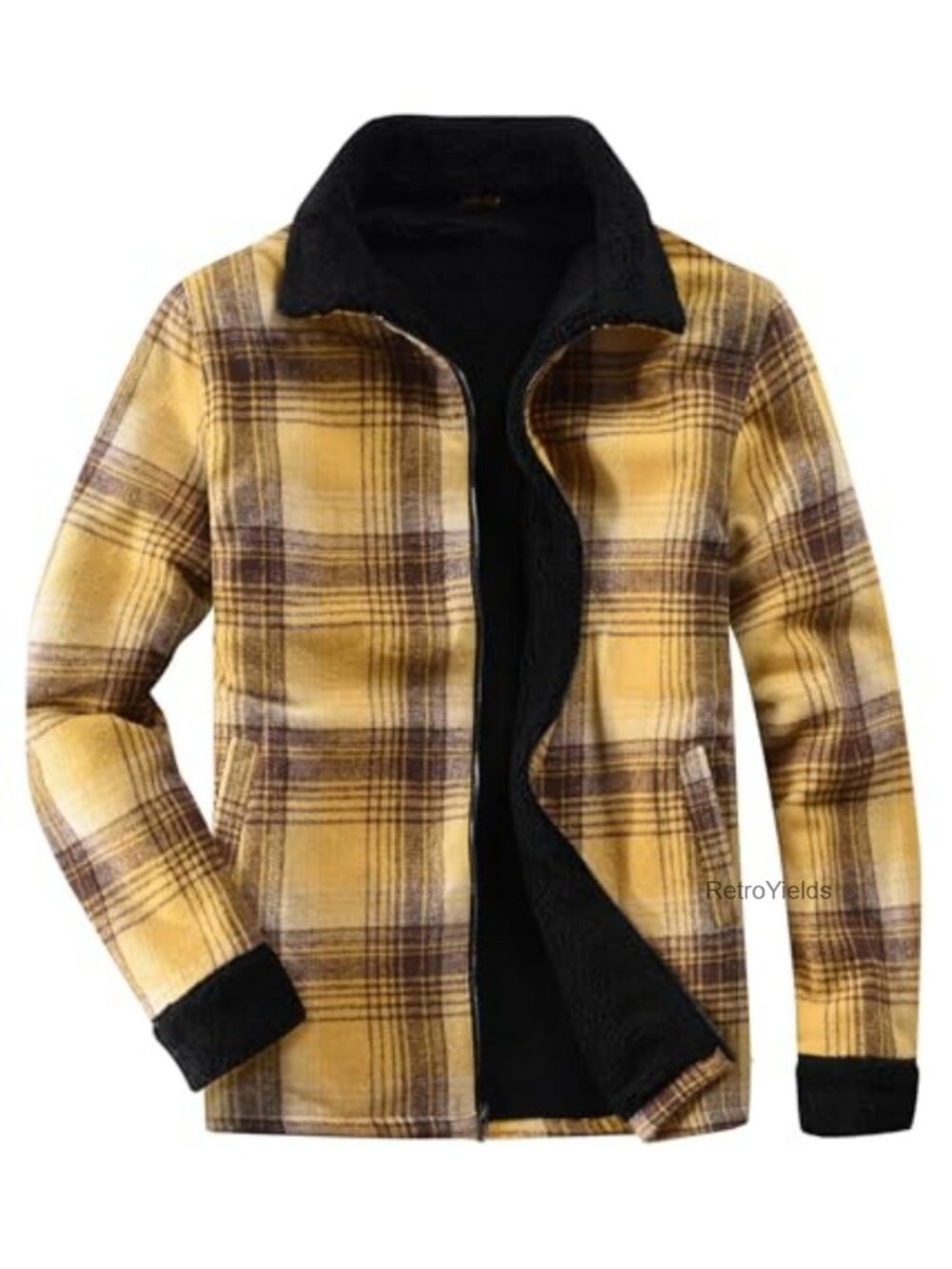 Women's Sherpa Fleece Lined Zip Up Flannel Jacket Plaid Full Zip